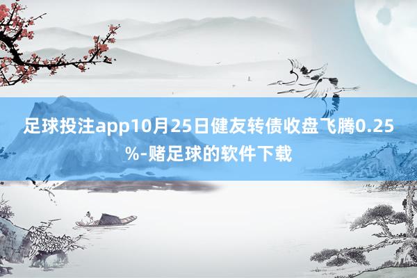 足球投注app10月25日健友转债收盘飞腾0.25%-赌足球的软件下载