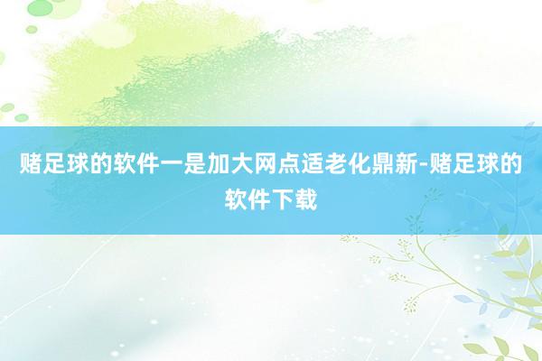 赌足球的软件一是加大网点适老化鼎新-赌足球的软件下载
