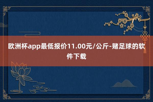 欧洲杯app最低报价11.00元/公斤-赌足球的软件下载