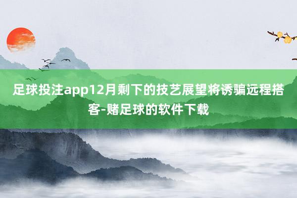 足球投注app12月剩下的技艺展望将诱骗远程搭客-赌足球的软件下载