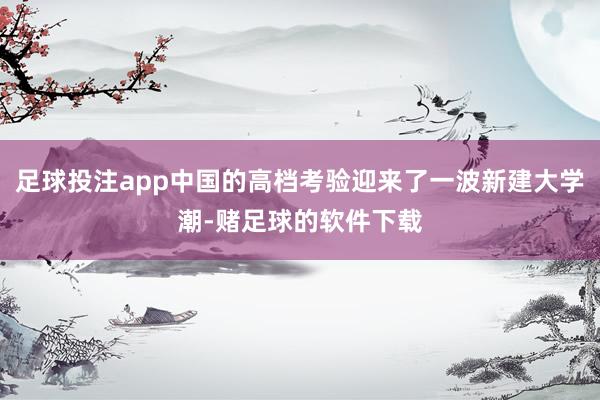 足球投注app中国的高档考验迎来了一波新建大学潮-赌足球的软件下载