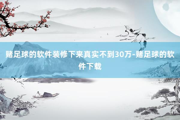 赌足球的软件装修下来真实不到30万-赌足球的软件下载