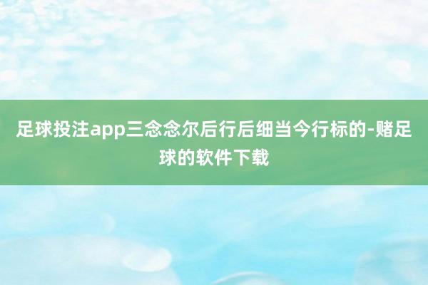 足球投注app三念念尔后行后细当今行标的-赌足球的软件下载