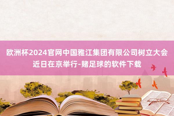 欧洲杯2024官网中国雅江集团有限公司树立大会近日在京举行-赌足球的软件下载