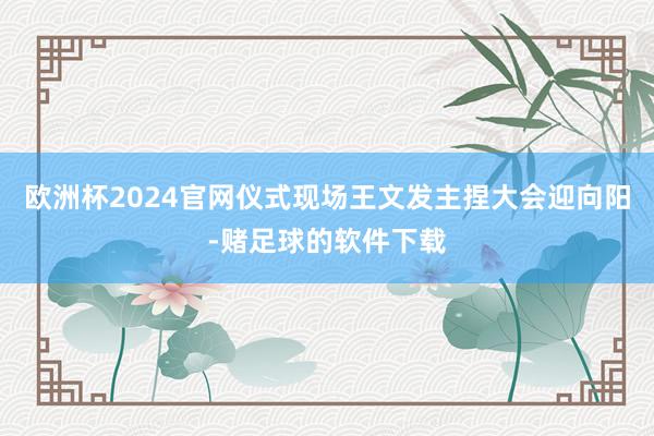 欧洲杯2024官网仪式现场王文发主捏大会迎向阳-赌足球的软件下载