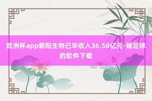 欧洲杯app朝阳生物已毕收入36.58亿元-赌足球的软件下载