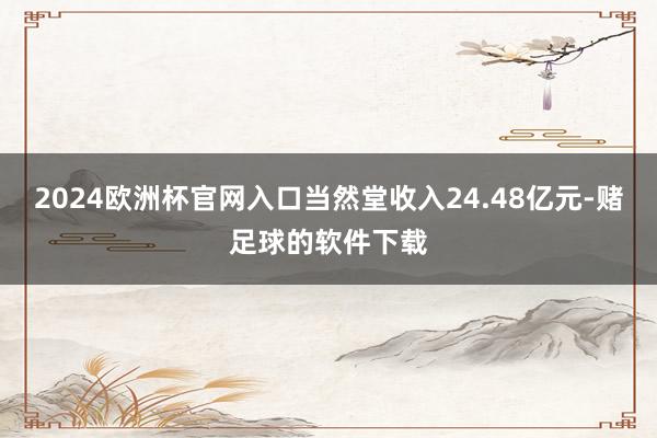 2024欧洲杯官网入口当然堂收入24.48亿元-赌足球的软件下载