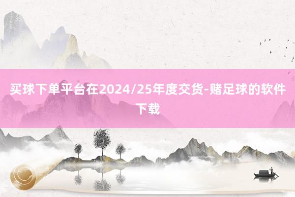 买球下单平台在2024/25年度交货-赌足球的软件下载