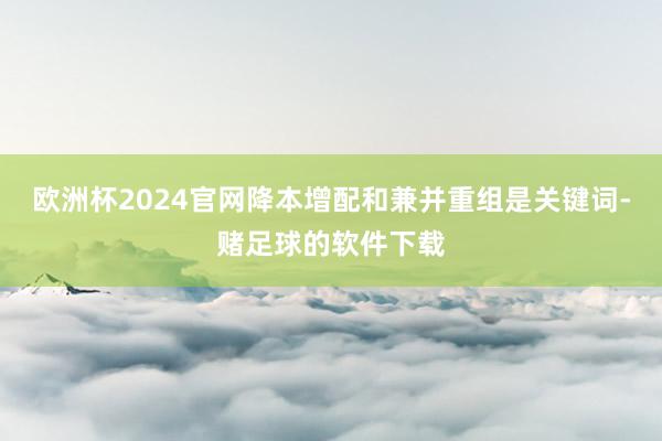 欧洲杯2024官网降本增配和兼并重组是关键词-赌足球的软件下载