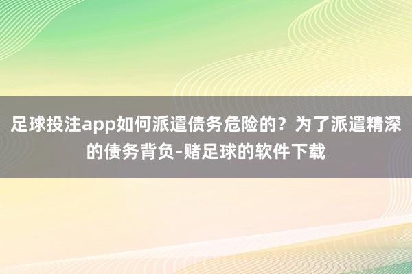 足球投注app如何派遣债务危险的？为了派遣精深的债务背负-赌足球的软件下载