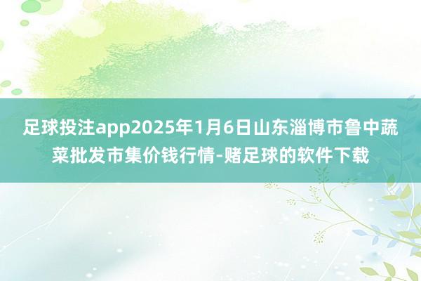 足球投注app2025年1月6日山东淄博市鲁中蔬菜批发市集价钱行情-赌足球的软件下载